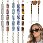 5pcs Stylish Tortoise Eyeglass Chains For Women - Dainty Glasses Holders   Neck