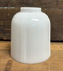 Vintage Art Deco White Milk Glass Shade  1 Minor Chip   Few Small Flea Bites
