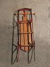 Vintage 48    Flexible Flyer Ii Wooden Snow Sled With Metal Runners Winter Rare 