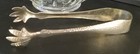 Vintage Mcm Pressed Glass Ice Bucket W Hammered Metal Handle   Ice Tongs