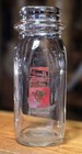 Vintage Borgan Co   1 2 Pint Square Milk Bottle    elsie  Logo
