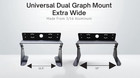 Baldwin Iron Works Universal Dual Graph fish Finder Mount  extra Wide  Usa