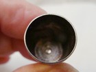 Antique Stern Bros   Sterling Silver Child s Thimble  Size 9  Fancy Fan