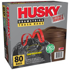 Large Trash Bags  30 Gallon  80 Black Bags  unscented  Tear-resistant  Dr