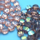 Faceted Czech Glass Domed Oval Beads  10mm   available In 2 Options   pcg37 
