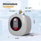 Fogatti 2 5 Gallon Electric Mini Tank Water Heater Instant Hot Water 120v 1440w