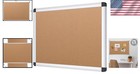 Multi-use 18x12 Cork Board With Elegant Silver Frame - Perfect For Home   Office