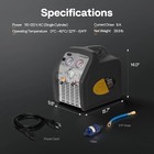 3 4 Hp Oil-less Refrigerant Recovery Machine  Dual Filtration  558 Psi Auto Stop