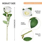 200 Pack Artificial Silk Roses Flowers - Milky White Fake Flowers For Wedding   