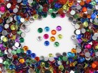 500pcs Rhinestones 11mm Ss48 Flat Back Acrylic 33 Colors In Bulk