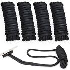 4 Pack 1 2 X 15 Dock Lines Nylon Rope For Boats Double Braided Boat Accessories