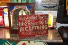 Scarce Circa 1910 Bolich   Son Clothing  Embossed Tin Tacker Sign Denim Work