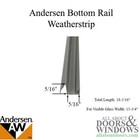 Andersen Window Weatherstrip Bottom Rail Weatherstrip For Casement Windows