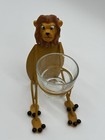 Metal Lion Candle Tea Light Glass Holder