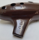Vintage Ocarina Wb Co C Wind Instrument Dark Brown Plastic Flute Music