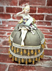 Porcelain Half Doll Pin Cushion 8  Tall -  Vintage