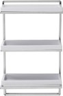 3 Tier Bathroom Shelf Towel 15 75  Wall Bar Removable Trays White   Chrome