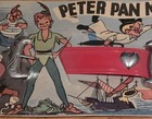1950s Vintage Peter Pan Red Toy Watch Germany Rotate Character Walt Disney Nos