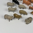 Britains Farm Animals Cows Sheep Donkey Pigs Rabbit Lead Vintage 