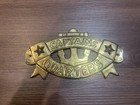 Vintage Brass Captains Quarter Sign Plaque Nautical Wall Hanging Boat Ship Decor