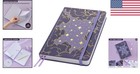 Dark Purple Dot Grid Notebook - 192 Pages  160gsm Paper  2 Bookmarks
