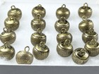 18 Antique Victorian Brass Buttons Domed Deep Engraved Floral Vine 12mm Shank