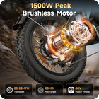 Electric Bike For Adults - 20 X 4 Inch Fat Tire  750w peak 1500w Motor  48v15ah