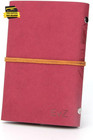 7 Inches Vintage Dark Red Pu Leather Cover Loose Leaf Blank Notebook Journal Dia