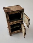 Antique Cast Iron Miniture Ice Box Refrigerator 2 Doors Alaska