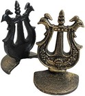 Lyra Cast Iron Metal Book Ends Bookends Book Stopper Holder