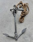 Vintage Galvanized Steel Folding collapsible 16  4lb Fishing Boat canoe Anchor