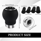 5 Speed Shift Knob Manual Gear Shift Knob Leather Shifter Car Stick Black