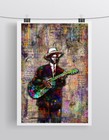 Robert Johnson Poster  Robert Johnson Guitar Tribute Pop Art Print Free Ship Us