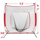 Baseball Softball Teeball 7x7ft Bow Frame Practice Batting Training Net W Bag