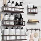 Shower Caddy  6 Pack Large Capacity Shower Organizer With Soap Holder And 12
