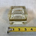 Murano Gse Ottone Galvanizzato Art Glass Box Casket Box Square Clear Italy