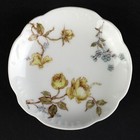 Haviland Limoges Schleiger 266 Yellow Rose Butter Pat  Antique Blank 9  3 1 8 