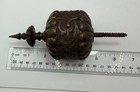 Vintage antique    fancy    Brass And Finial Wonderful Old Patina   Threaded Bottom