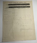 Rare 1906 Signed By Jw Laughlin Fountain Pen Mfr Letterhead Detroit Michigan