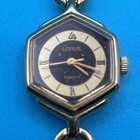Vintage Lorus Women s Gold Toned Bracelet Band Analog Watch - New Battery