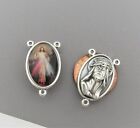 3 Pc Divine Mercy Jesus Rosary Center Italy Rosaries Centerpiece E112 Silver