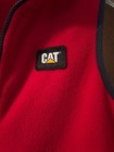 Cat  caterpillar  Red  Fleece Boys Zip Vest  Size M  10-12  Euc