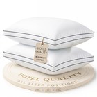  Bed Pillows Queen Size Set Of 2 - Medium Soft Support Queen  pack Of 2  White