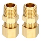 Pack Brass Compression Tube Pipe Fitting 5 16 od Compression X 1 4  Npt Male 2
