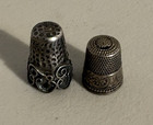 Lot Of 2 Vintage Sterling Silver Sewing Thimbles