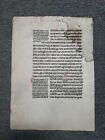 Antique Handwritten Biblical Latin Parchment Multicolor Medieval Vellum 2 Sided