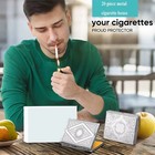 20 Cigarette Stainless Steel Case Portable Embossed Metal Pocket Box Holder