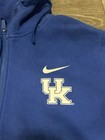 Kentucky Wildcats Hoodie Sweatshirt Adult Xl Blue Nike Full Zip Basketball Mens