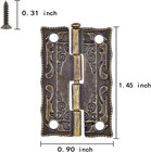 40pcs Bronze Jewelry Box Hinges With Screws Vintage Antique Wooden Box Repair