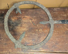 Antique 18th C  Wrought Iron Large Fireplace Hearth Trivet Blacksmith Forged